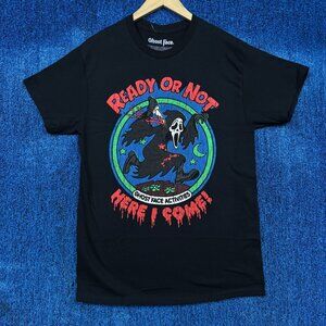 Scream Ready Or Not Ghost Face Horror Movie T-shirt Size Medium